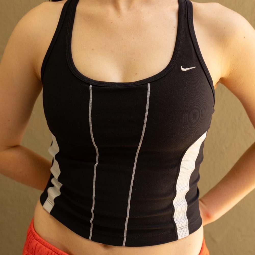 Y2K Black and White Women's Athletic Top